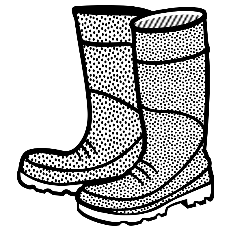 rubber boots lineart Openclipart