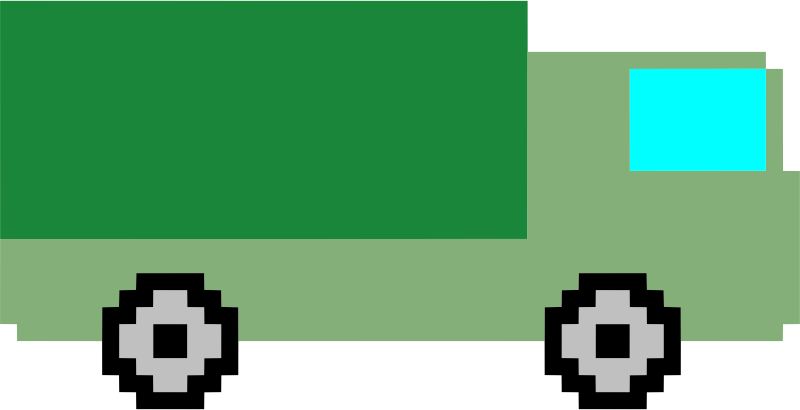 Pixel art truck