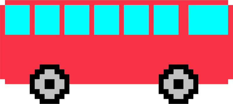 Pixel art bus