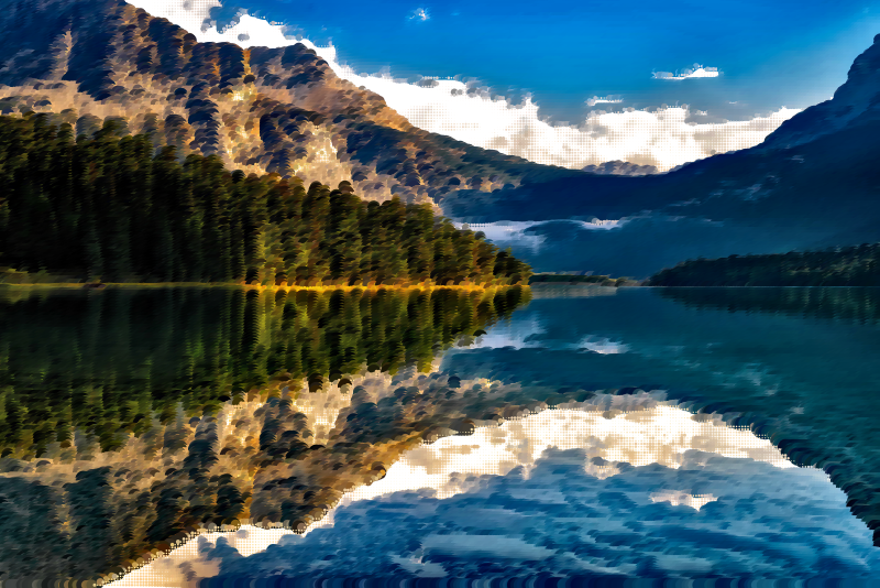 Surreal Canadian Lake