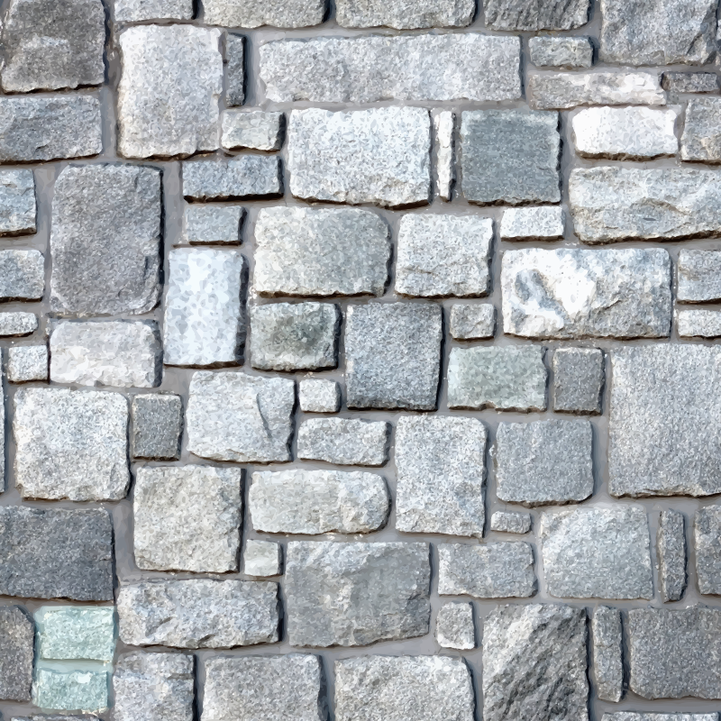 Irregular stone blocks