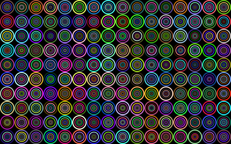 Prismatic Groovy Concentric Background