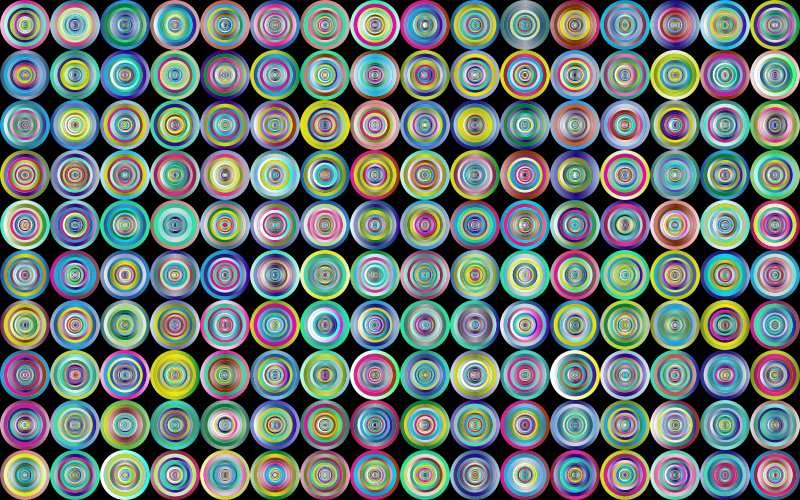 Prismatic Groovy Concentric Background 3