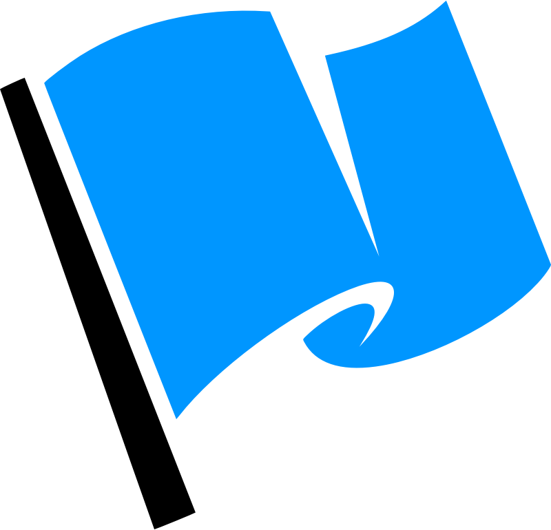 Hirnlichtspiele's blue flag vectorized