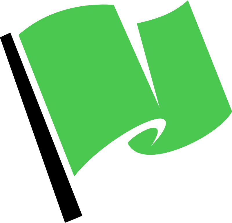 Hirnlichtspiele's green flag vectorized