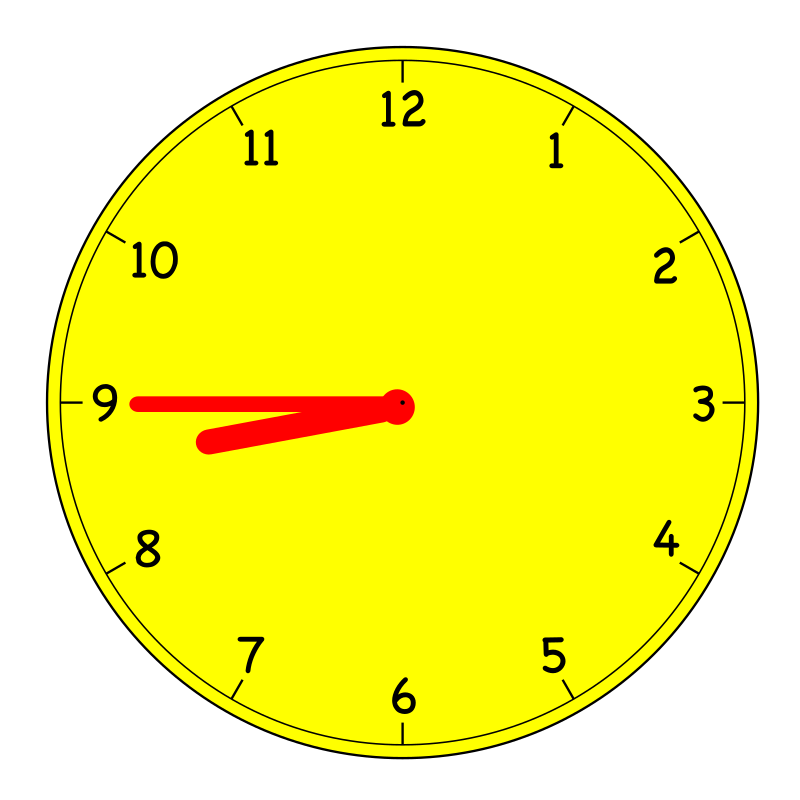 Clock 8:45