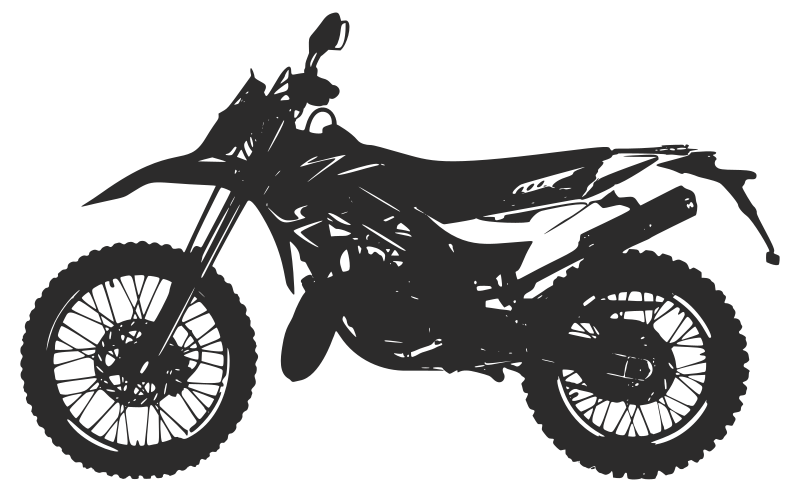 Motorbike Enduro Silhouette 3