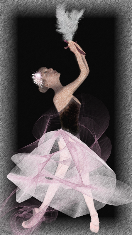 Ballet Framed Pale Dove Ballerina Suite