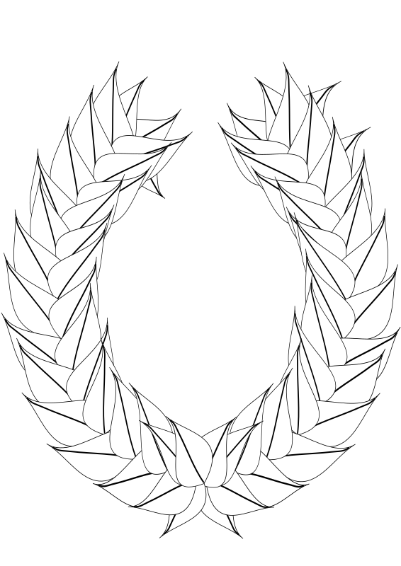 Laurel Wreath blank outline