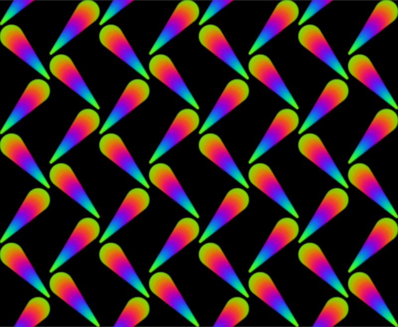 Colourful pattern (black background)