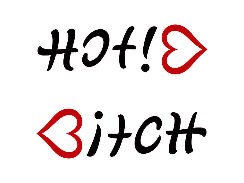 Ambigram Hot ! Bitch