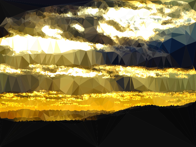 Low Poly Cloudy Sunset