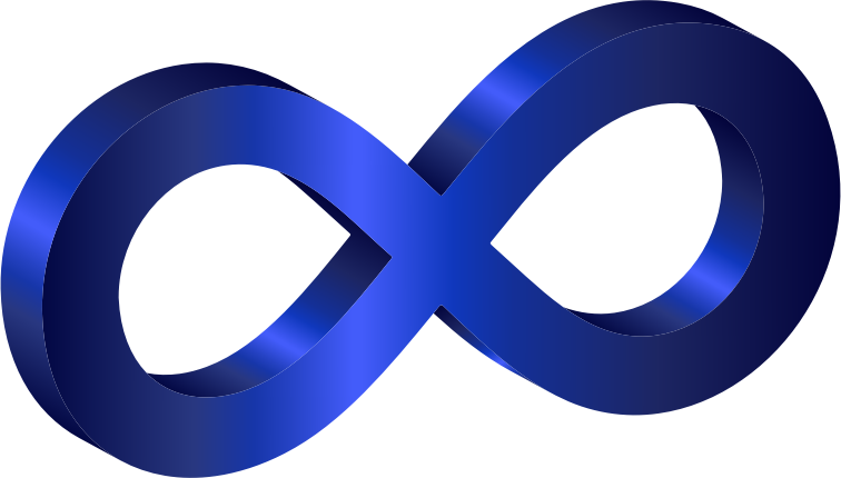 blue infinity sign clip art