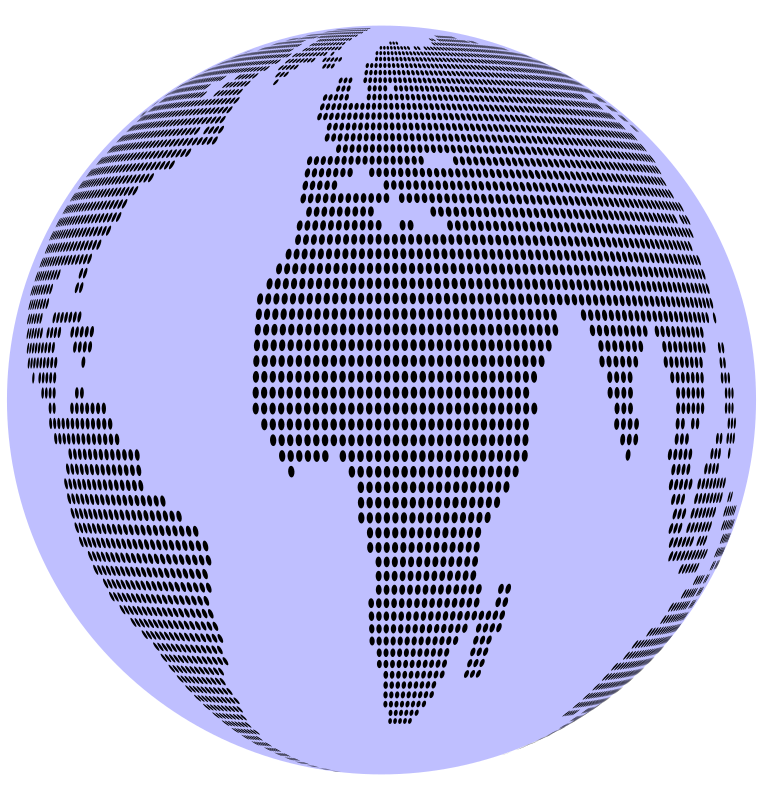 World Map Dots 3 Globe Openclipart   266675