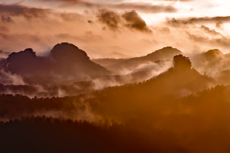 Surreal German Alps Dawn