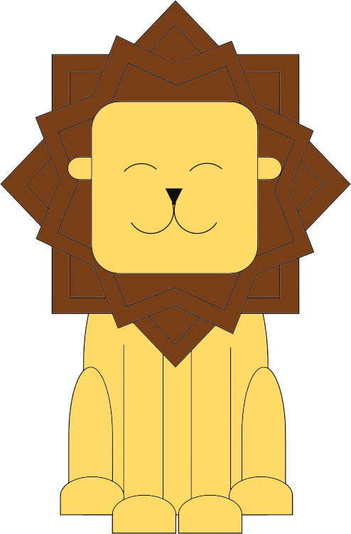 Stylized Cartoon Lion