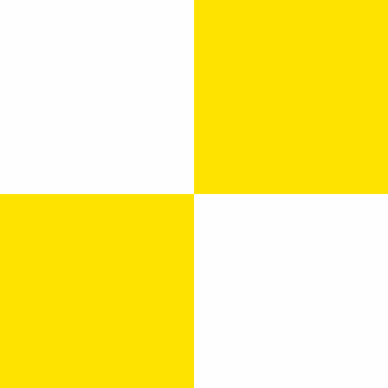 Yellow & white checker pattern