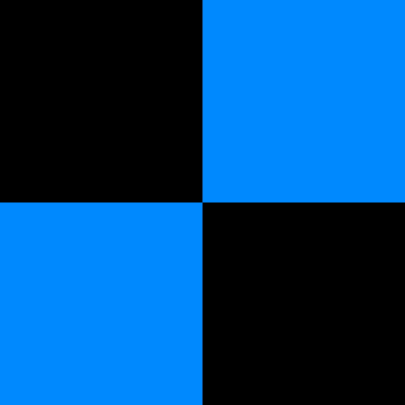 Black & blue checker pattern