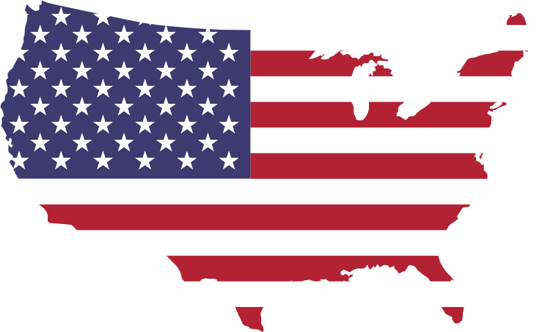 America Flag Map