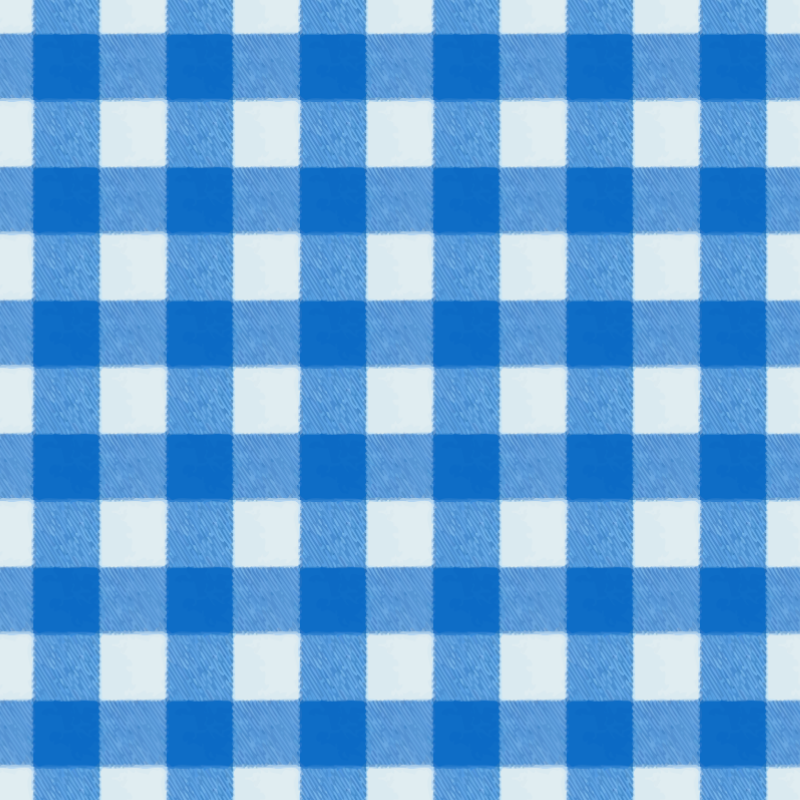 Chequered tablecloth