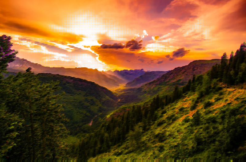 Surreal Montana Sunset