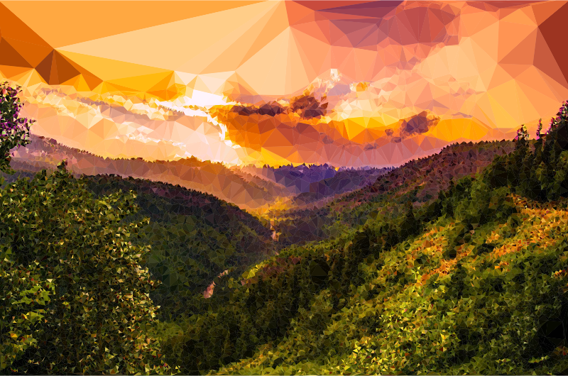 Low Poly Montana Sunset