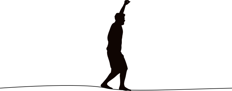 Tightrope Walker Silhouette 2 - Openclipart