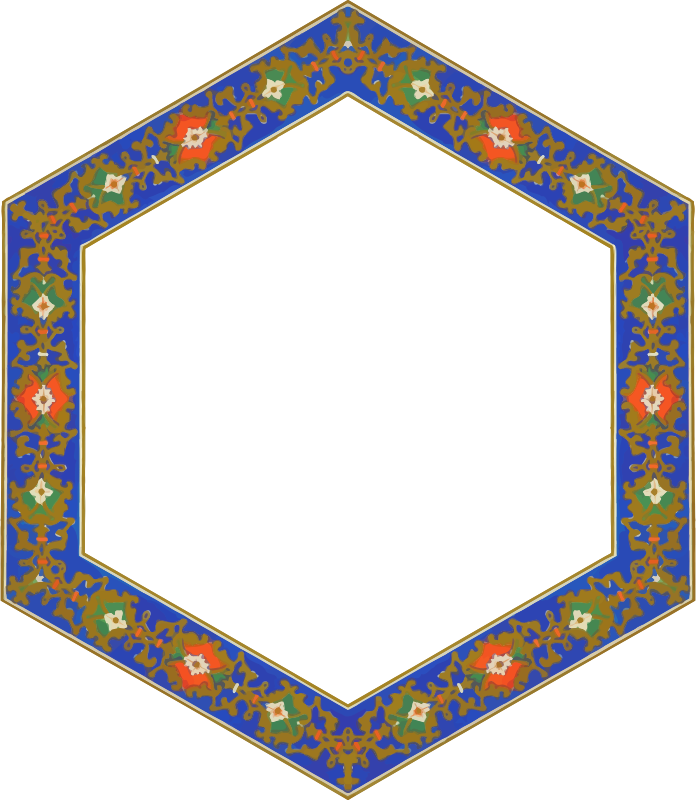 Hexagonal ornate frame