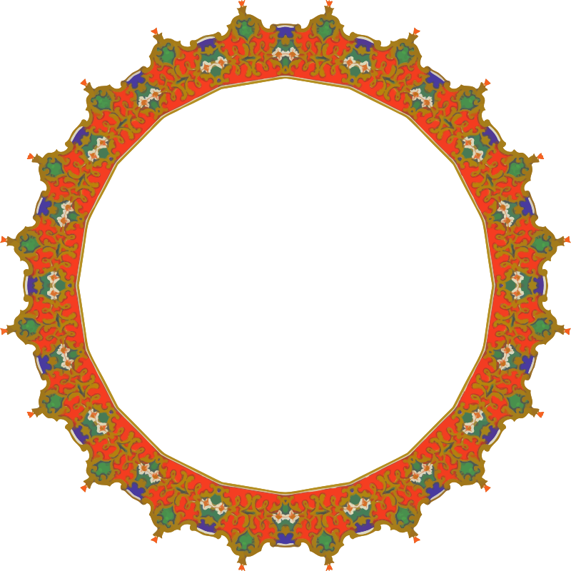 Circular ornate frame