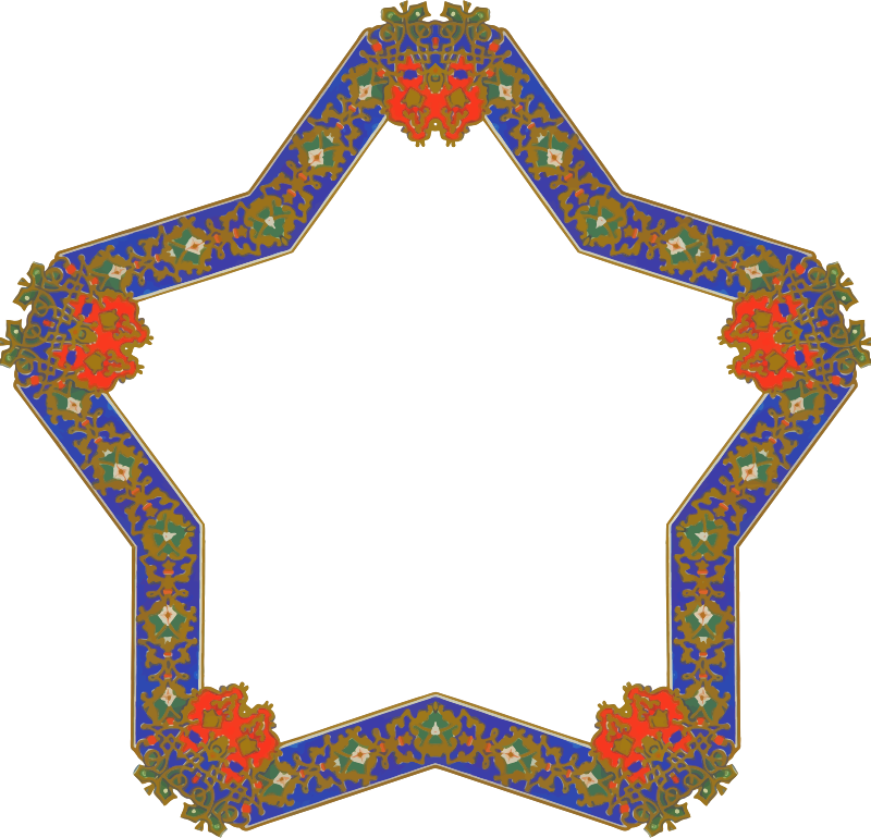 Pentagonal ornate frame