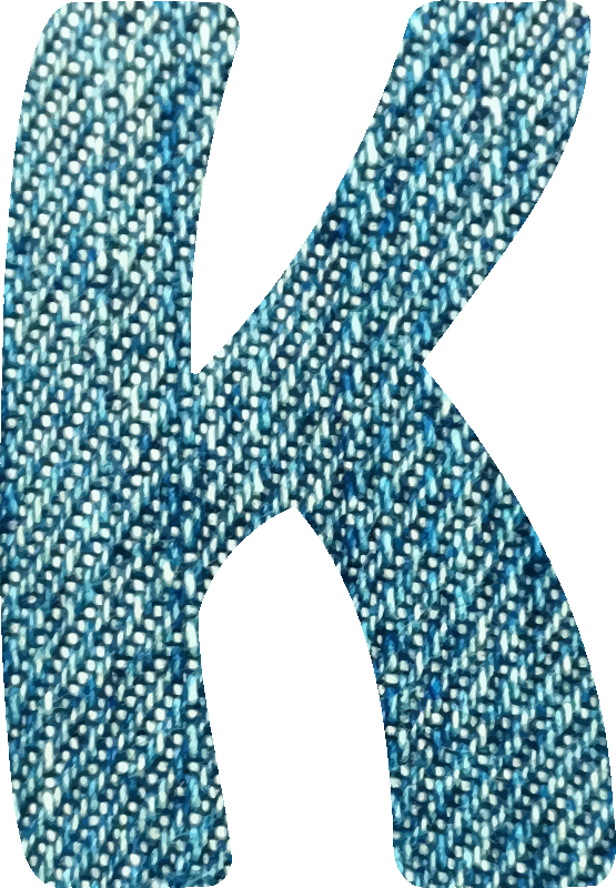 Denim alphabet, K