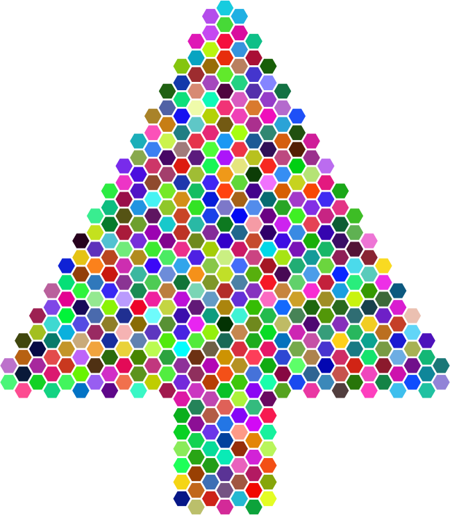 Prismatic Hexagonal Abstract Christmas Tree