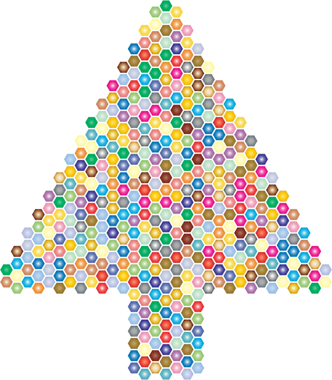 Prismatic Hexagonal Abstract Christmas Tree 2