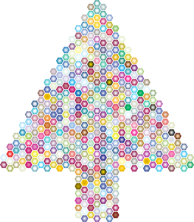 Prismatic Hexagonal Abstract Christmas Tree 3