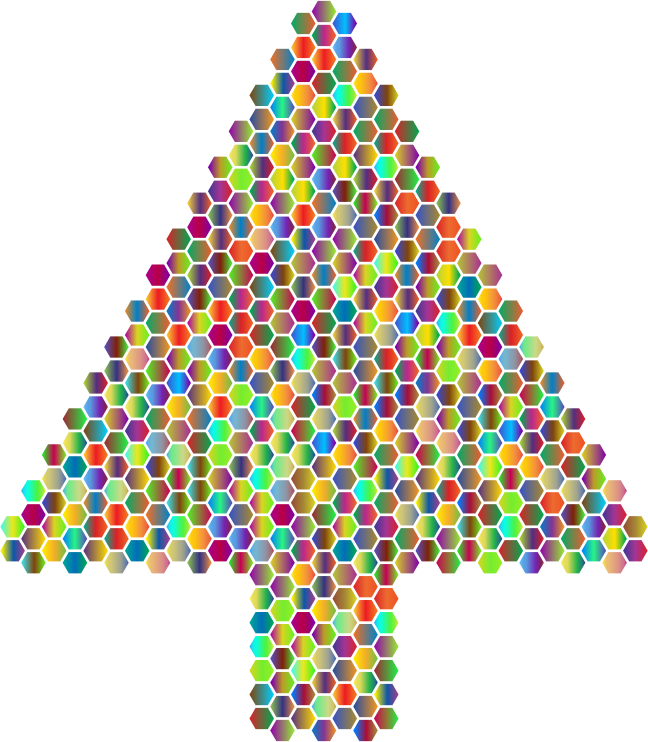 Prismatic Hexagonal Abstract Christmas Tree 4