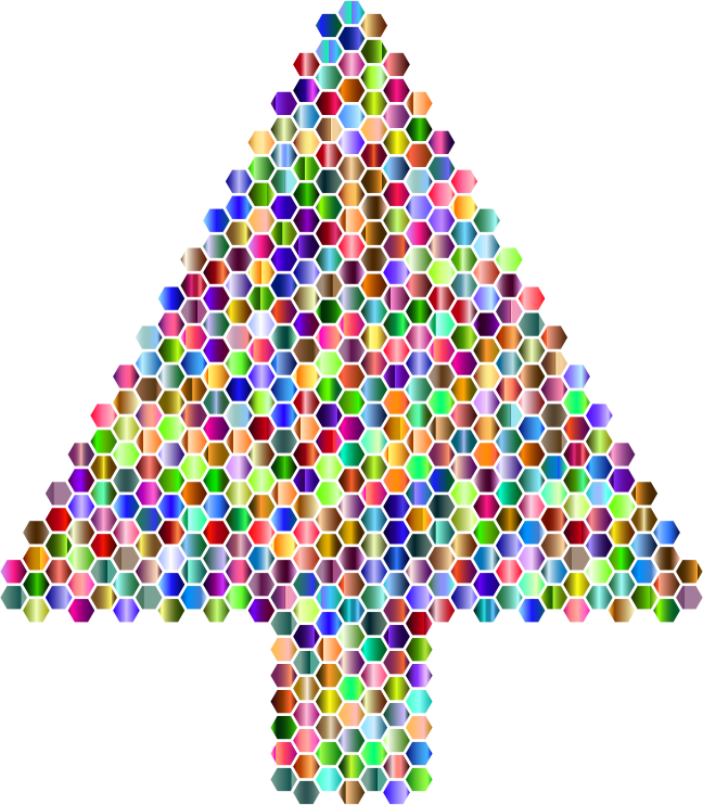 Prismatic Hexagonal Abstract Christmas Tree 5