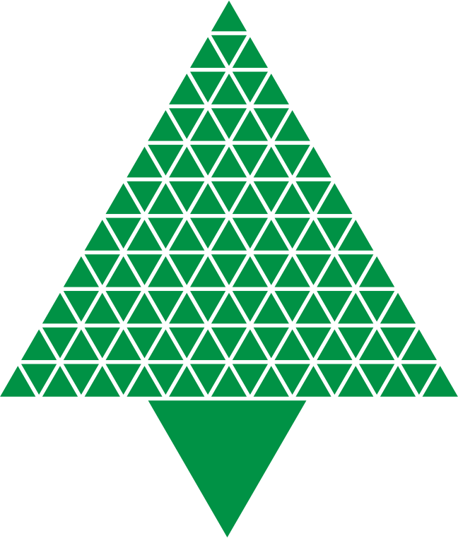 Abstract Triangular Christmas Tree Green