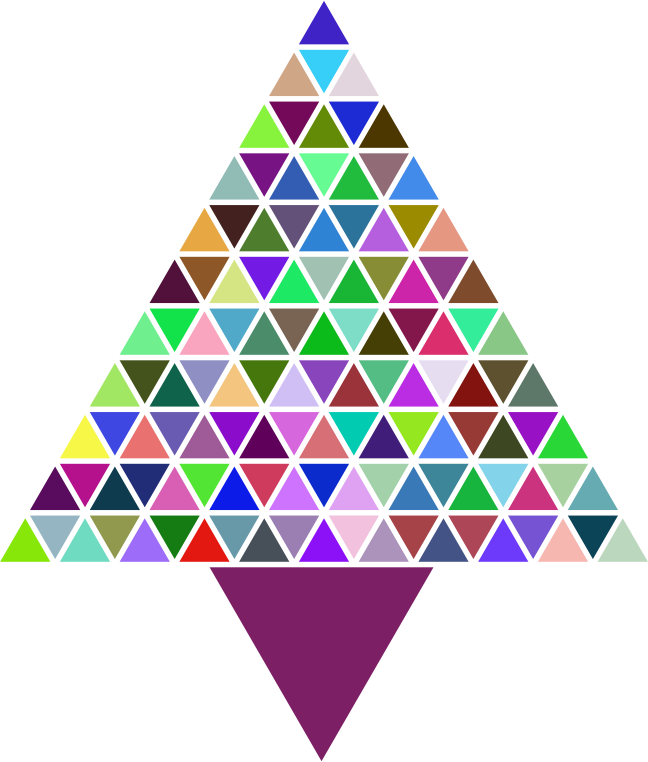 Prismatic Abstract Triangular Christmas Tree