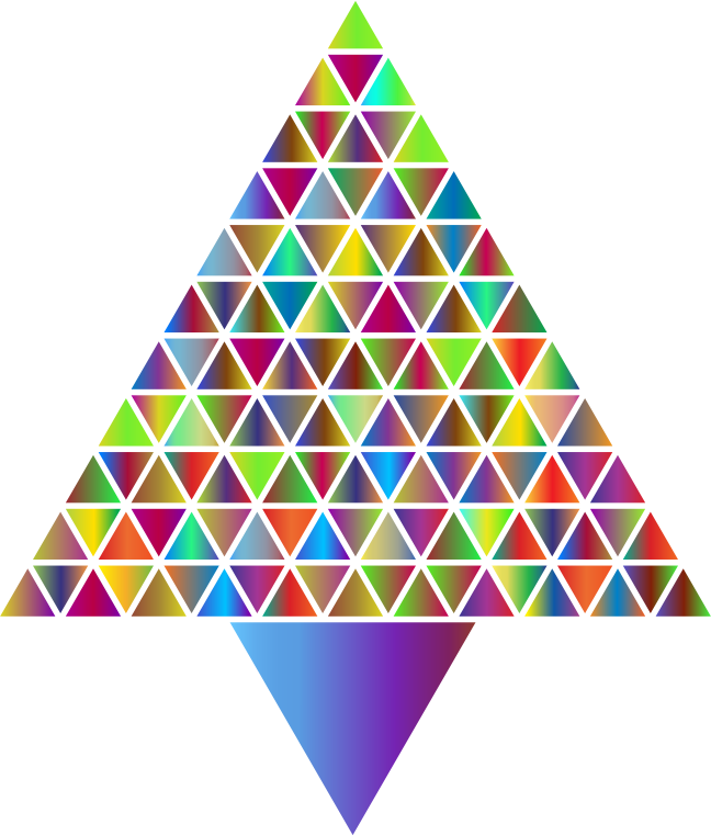 Prismatic Abstract Triangular Christmas Tree 4