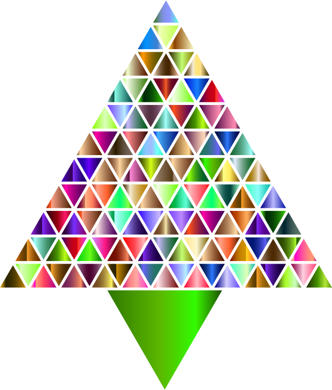 Prismatic Abstract Triangular Christmas Tree 7