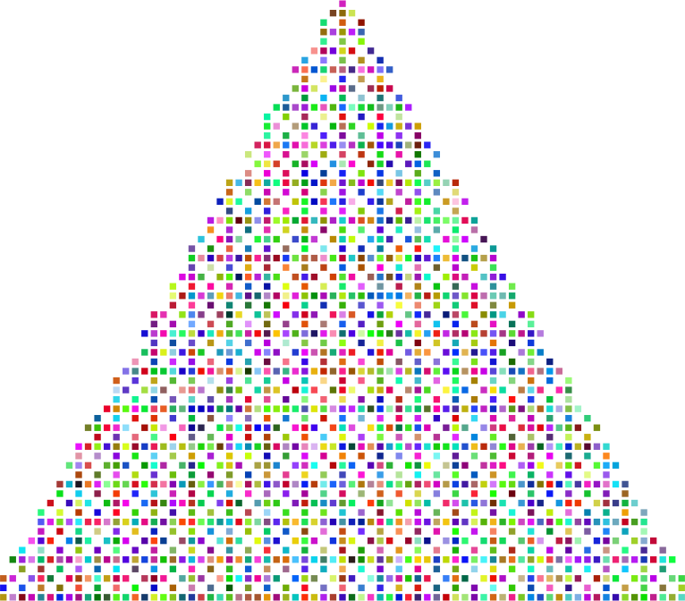 Prismatic Abstract Squares Christmas Tree