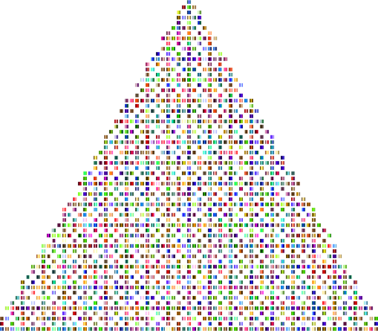 Prismatic Abstract Squares Christmas Tree 3