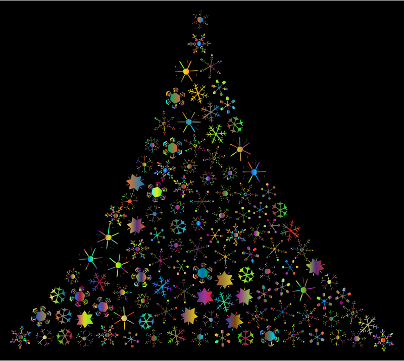Prismatic Snowflake Christmas Tree 2