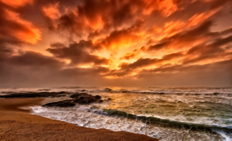 Surreal Beach Sunset