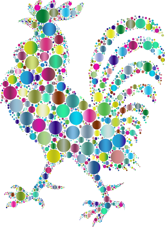 Prismatic Rooster Circles 4