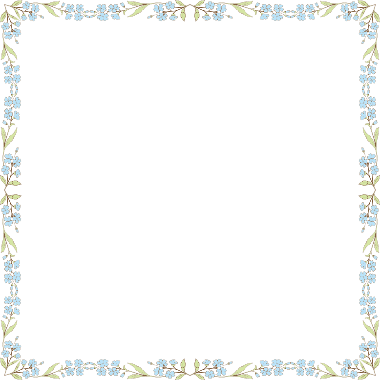 Blue Flowers Frame 2