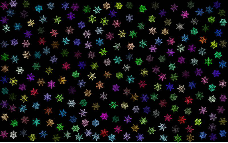 Prismatic Snowflakes Pattern