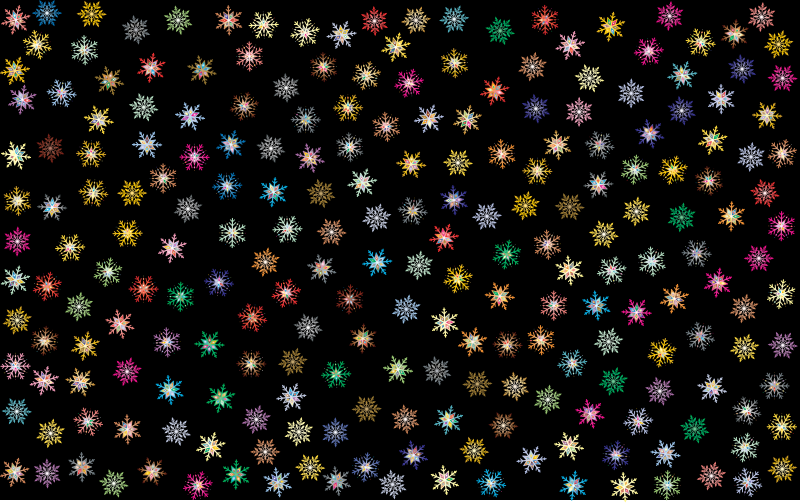 Prismatic Snowflakes Pattern 2