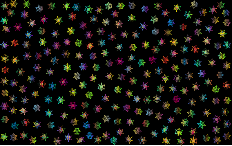 Prismatic Snowflakes Pattern 3