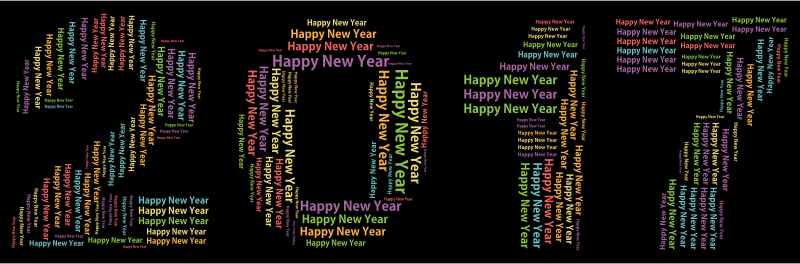 Happy New Year 2017 Word Cloud